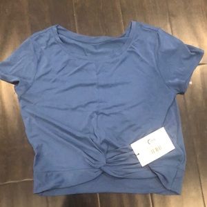 Calm Blue Swirl in Front T